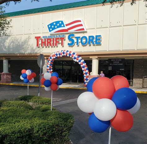 red white and blue thrift store